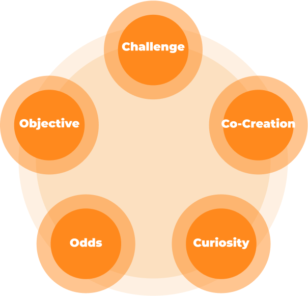 Challenge Co-Creation Curiosity Odds Objective
